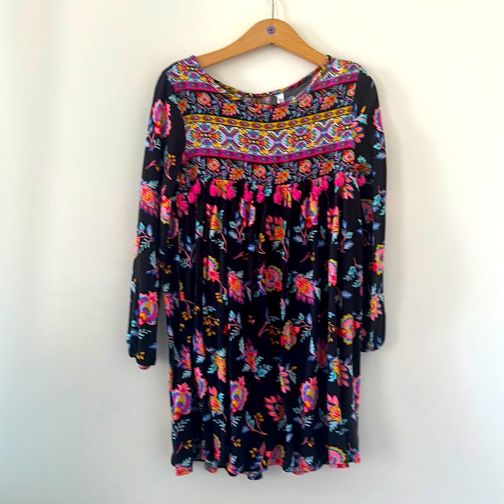 Bohemian dress girls S 6/7 floral holiday